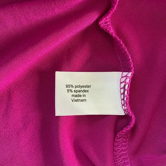 Lane Bryant Short Sleeve Fuchsia Ruched Spandex Top, Size 18/20 #282 - Picture 9 of 11